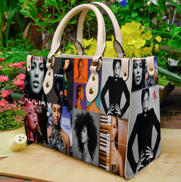 Alicia Keys Premium Leather Bag,Alicia Keys Lover's Handbag,Alicia Keys Bags And Purses,Custom Leather Bag,Music Woman Handbag,Handmade Bag - 1.jpg