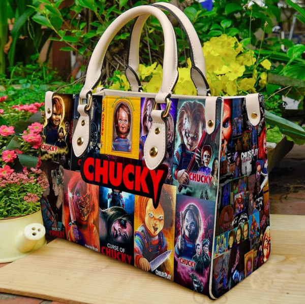 Chucky Halloween Horror Leather Bags,Chucky Lovers Handbag,Chucky Women Bags And Purses,Woman Handbag, Custom Leather Bag,Halloween Bag - 1.jpg