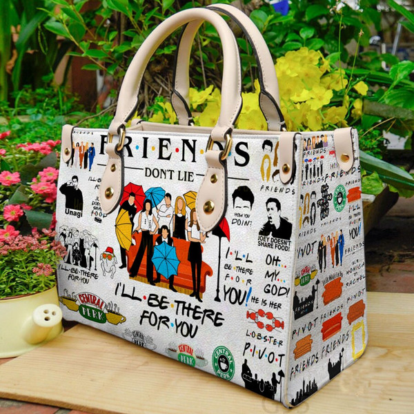 Friends women leather hand bag, Friends TV Show Lover Handbag, Custom Leather Bag, TV Show Woman Handbag, Personalized Bag, Shopping Bag - 2.jpg
