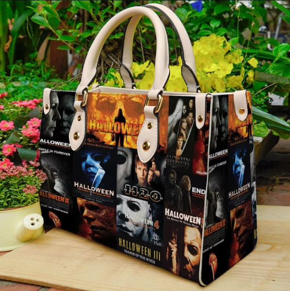 Halloween Leather Handbag, Michael Myers Handbag, Horror Movie Characters Bag, Woman Shoulder Bag,Crossbody Bag,Movie handbag,Halloween Gift - 2.jpg