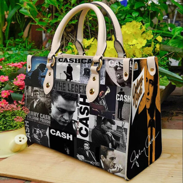 Johnny Cash Leather Bag,Johnny Cash Lover HandBag,Johnny Cash Bags And Purse,Custom Leather Hand Bag,Handmade Bag,Women Handbag,Shopping Bag - 1.jpg