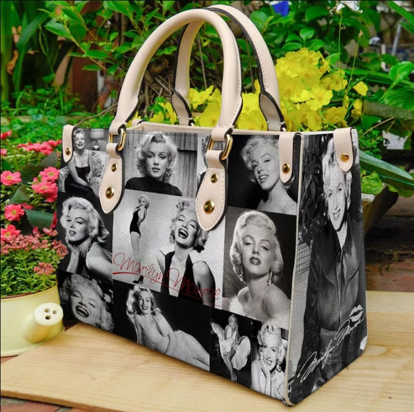 Marilyn Monroe Leather Bags, Marilyn Monroe Bag And Purses, Marilyn Monroe Lovers Handbag, Custom Leather Bags, Handmade Bag, Women Handbag - 2.jpg