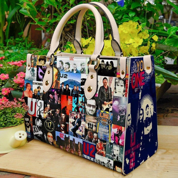 U2 Leather Bag,Music Band Leather Bags,U2 Women Bags And Purses,Rock Band Women Handbag, Custom Leather Bags,Handmade Bag,Women Handbag - 1.jpg