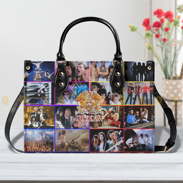Queen Band Leather HandBag, Queen Handbag, Music Band Handbag, Gift for fan, Handmade Bag, Custom Bag, Vintage Bags, Woman Shoulder - 2.jpg
