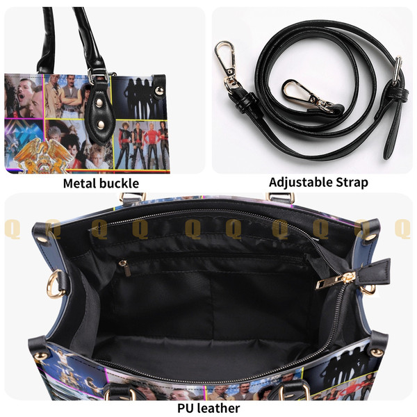 Queen Band Leather HandBag, Queen Handbag, Music Band Handbag, Gift for fan, Handmade Bag, Custom Bag, Vintage Bags, Woman Shoulder - 3.jpg