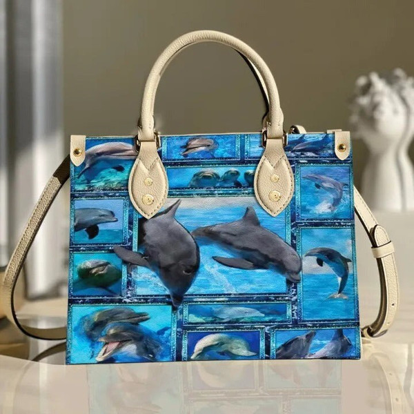 Dolphin Leather HandBag,Dolphin Bag,Animal Handbag,Fish Leather Bag,Travel handbag,Teacher Handbag,Handmade Bag,Custom Bag,Vintage Bags - 2.jpg