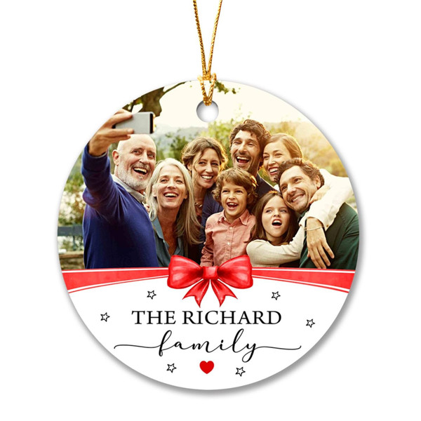 Personalized Family Christmas Ornament with Photo, Custom Picture Name Family Ornament Gift for Christmas 2023, Upload Any Photo - 2.jpg