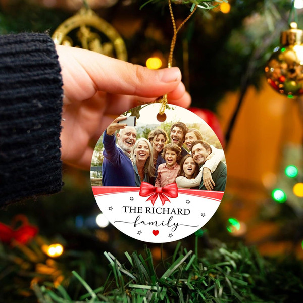 Personalized Family Christmas Ornament with Photo, Custom Picture Name Family Ornament Gift for Christmas 2023, Upload Any Photo - 3.jpg