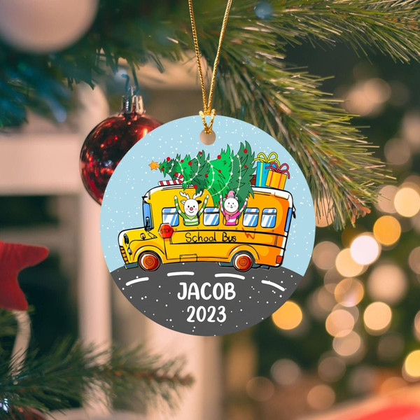 School Bus Driver Christmas Ornament, Personalized School Bus Driver Ornaments Xmas 2023, Bus Driver Ornament for Christmas Tree Decoration - 1.jpg