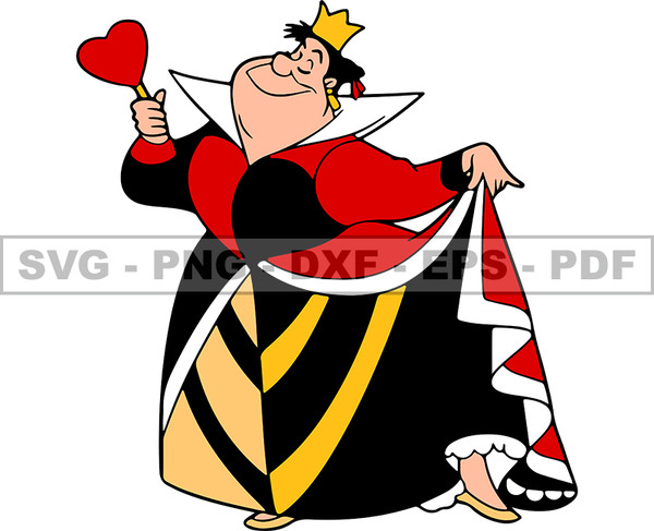 King of Hearts Svg, Queen of Hearts Png, Red Queen Svg, Cart - Inspire ...