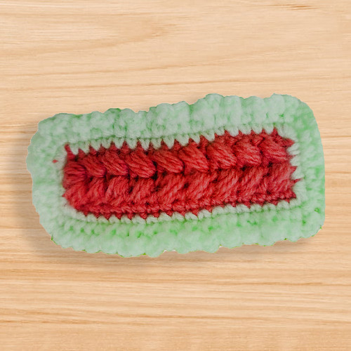 a crochet hair clip pattern