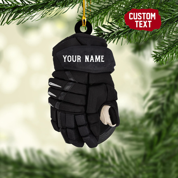 Hockey Gloves 2D Ornament, Personalized Hockey Gloves, Hockey  Team Gift - 1.jpg