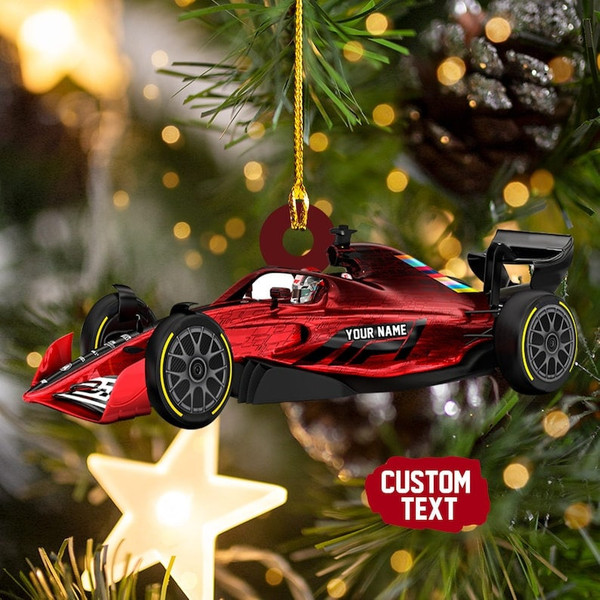 Personalized Formula Car Ornament, Custom Name Ornament, Car Keychain, Tree Hanger Gift, Gift For Racer, Racing  Christmas Ornament - 1.jpg