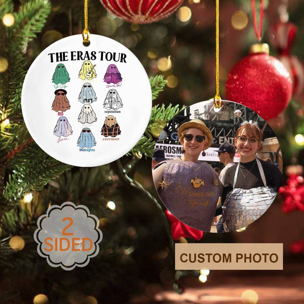 Personalized Eras Tour Photo Taylor Swift Christmas Ornament Fans
