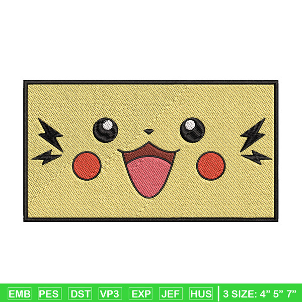Pikachu frame embroidery design, Pokemon embroidery, Anime design, Embroidery file, Digital download, Embroidery shirt.jpg