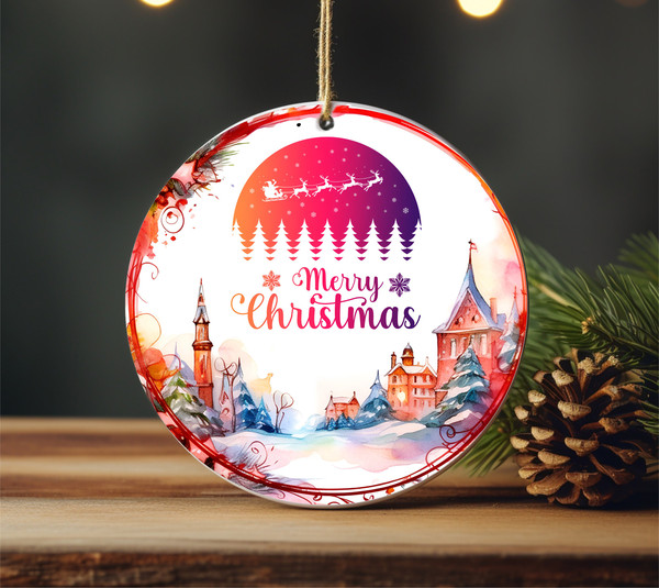 Merry Christmas Ornament, Christmas Family Gift, Christmas Tree Ornament, Noel Tree Decor Ornament, New Years Party Decor Ornament - 2.jpg