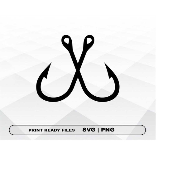 Fishing hooks SVG and PNG Files Clipart, Fishing hooks Print - Inspire  Uplift