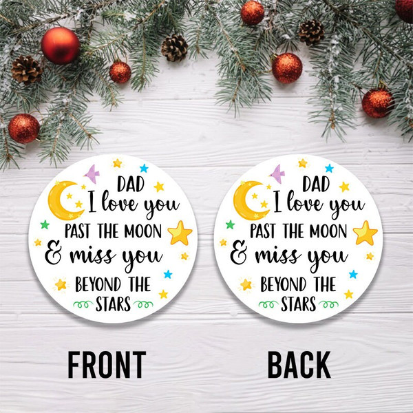 I Love You Pass The Moon Dad  Ornament Png, Round Christmas Ornament, PNG Instant Download, Xmas Ornament Sublimation Designs Downloads - 3.jpg