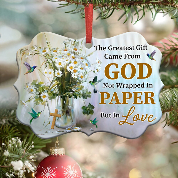 The Greatest Gift Came From God Wrapped In Love Ornament PNG, Benelux Christmas Ornament, PNG Instant Download, Xmas Ornament Sublimation - 1.jpg