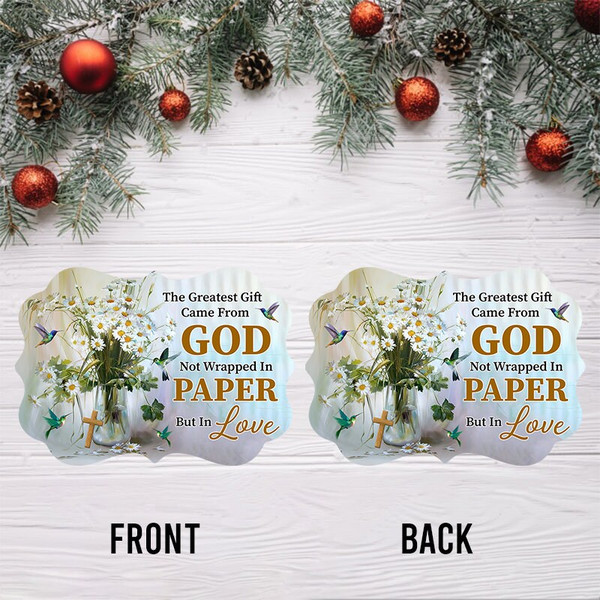 The Greatest Gift Came From God Wrapped In Love Ornament PNG, Benelux Christmas Ornament, PNG Instant Download, Xmas Ornament Sublimation - 3.jpg