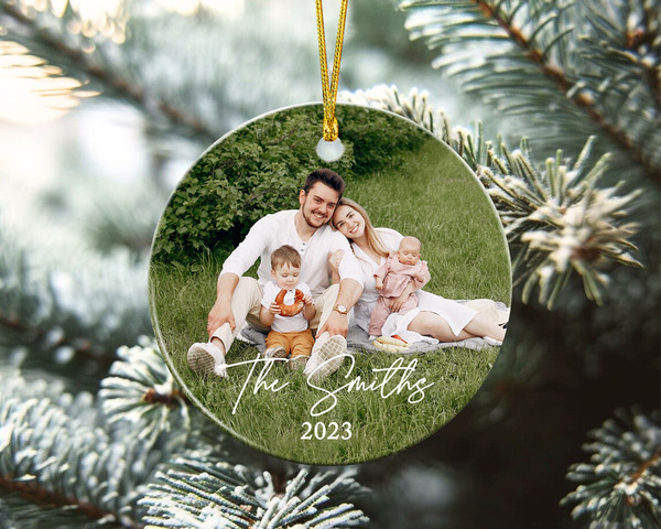 Custom Family Ornament, Custom Photo Ornament, Family Picture Ornament, 2023 Christmas Ornament, Couple Ornament, Family Christmas Ornament - 4.jpg