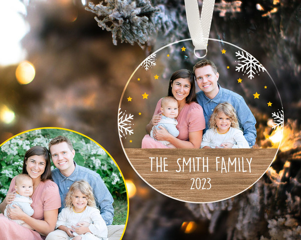 Custom Family Ornament, Custom Photo Ornament, Family Portrait Ornament, Family Photo Ornament, 2023 Christmas Ornament, Family Picture Gift - 1.jpg