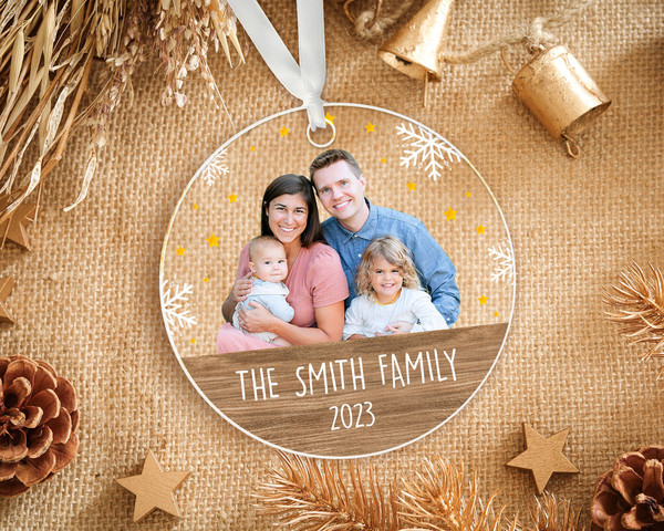 Custom Family Ornament, Custom Photo Ornament, Family Portrait Ornament, Family Photo Ornament, 2023 Christmas Ornament, Family Picture Gift - 4.jpg