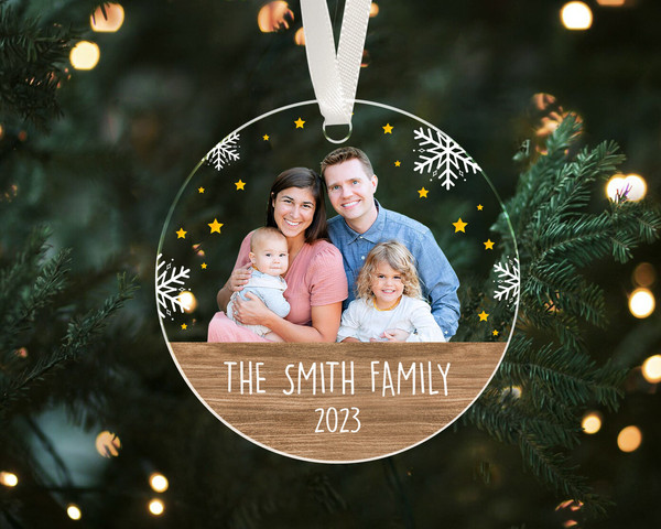 Custom Family Ornament, Custom Photo Ornament, Family Portrait Ornament, Family Photo Ornament, 2023 Christmas Ornament, Family Picture Gift - 7.jpg