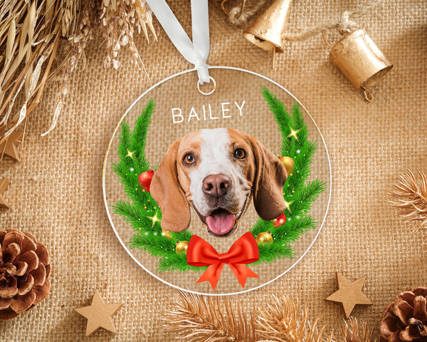 Custom Pet Ornament, Dog Christmas Ornament, Dog Photo Ornament, Pet Picture Ornament, Custom Photo Ornament, Pet Memorial Ornament - 10.jpg