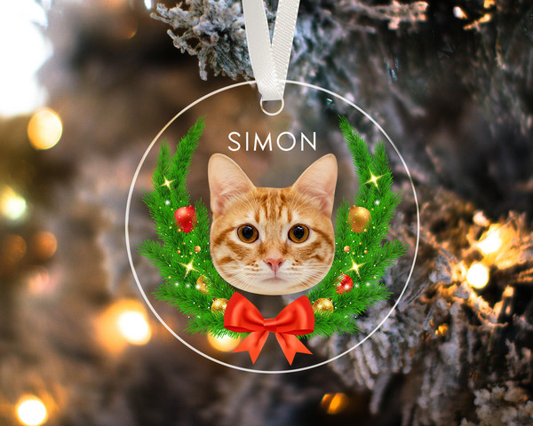 Custom Pet Ornament, Dog Christmas Ornament, Dog Photo Ornament, Pet Picture Ornament, Custom Photo Ornament, Pet Memorial Ornament - 6.jpg