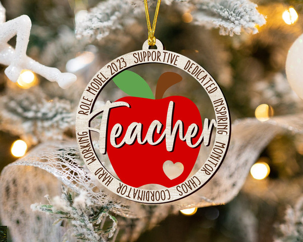 Teacher Ornament, Teacher Christmas Gifts, Teacher Appreciation Gifts, Christmas Gifts for Teacher, Teacher Apple Ornament, Teacher Gifts - 3.jpg
