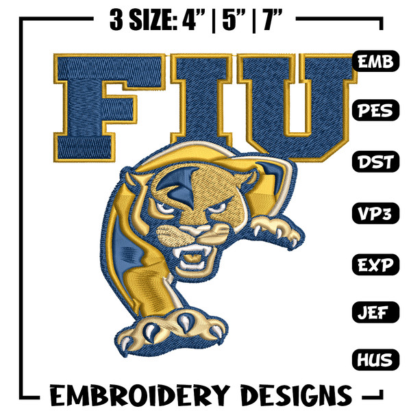 FIU Panthers embroidery design, FIU Panthers embroidery, logo Sport, Sport embroidery, NCAA embroidery..jpg