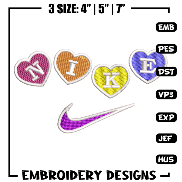 Nike heart embroidery design, Logo embroidery, Nike design, Embroidery shirt, Embroidery file, Digital download.jpg