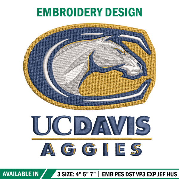 California Davis Aggies embroidery design, California Davis Aggies embroidery, Sport embroidery, NCAA embroidery..jpg