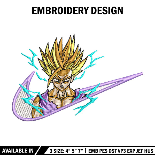 Gohan nike embroidery design, Dragonball embroidery, Nike design, Embroidery shirt, Embroidery file, Digital download.jpg