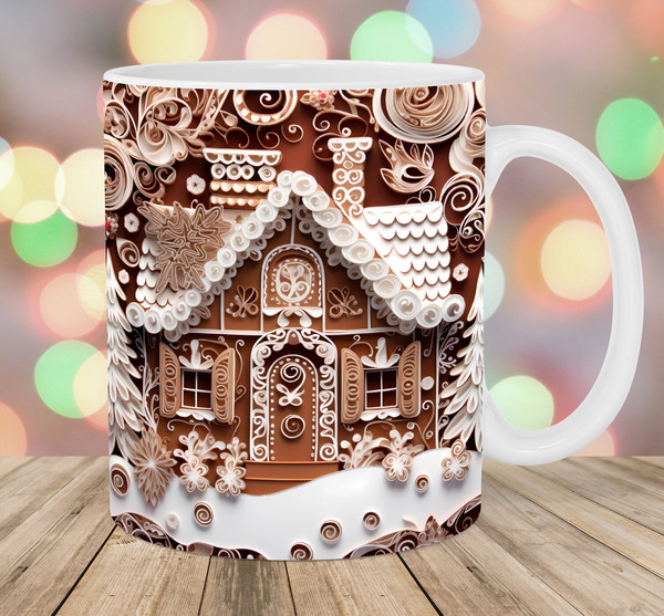 Christmas Mug Wrap Sublimation,Gingerbread Cookie, (2938752)