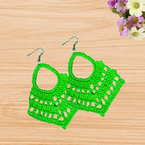 crochet leaf earrings pattern