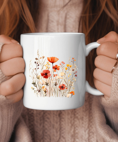 Pastel Floral Travel Mug