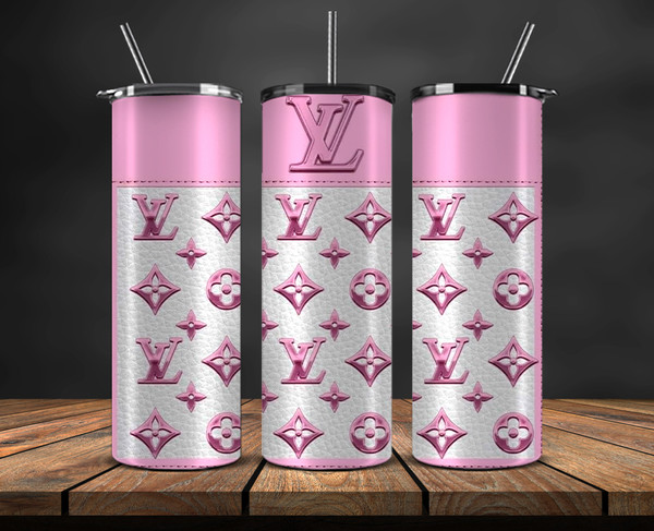 Designer-Inspired Pink LV Tumbler – Creatively Yours