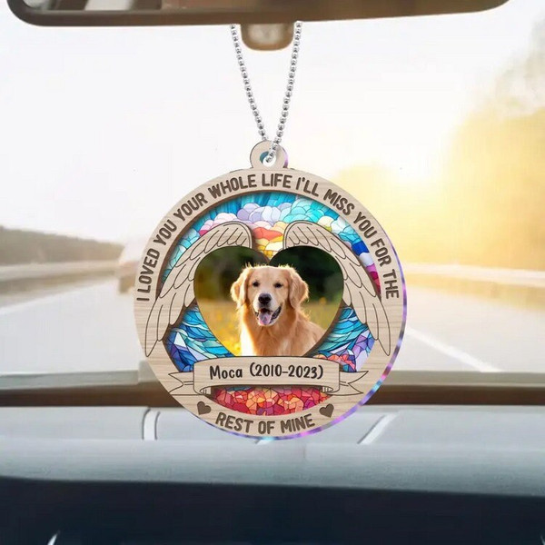 Personalized Memorial Dog Loss Suncatcher, Custom Your Dog Photo Suncatcher Ornament, Memorial Gift For Dog Lovers, Christmas Gift Decor - 2.jpg