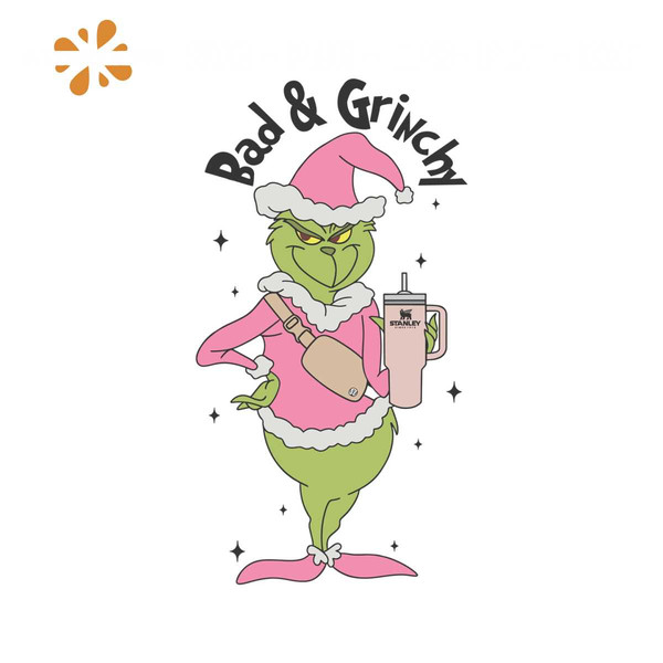 Basic Grinch Stanley Tumbler And Bag SVG, Santa Grinch Christmas SVG, Funny  Basic Grinch SVG PNG DXF EPS