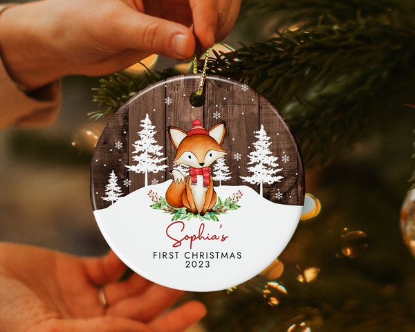 Custom Baby First Christmas Ornament, Personalized Baby's 1st Christmas Ornament, New Baby Gifts, Baby Keepsake Ornament, Xmas Family Gifts - 5.jpg
