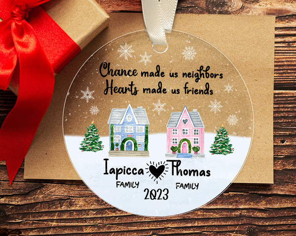 Custom Neighbor Christmas Gift, Personalized Neighbor Christ
