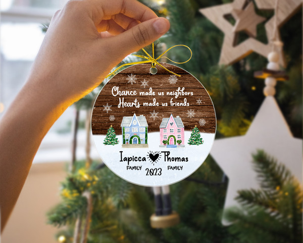Custom Neighbor Christmas Gift, Personalized Neighbor Christ - Inspire  Uplift