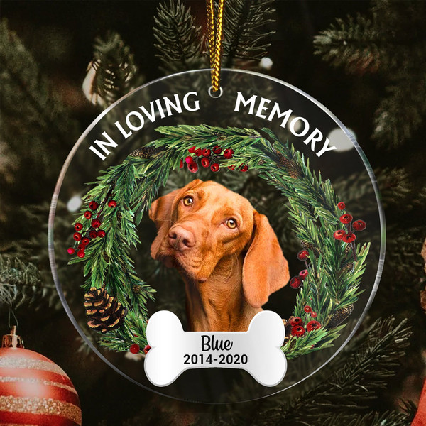Personalized Cat & Dog Memorial Ornament With Photo, Pet Memorial Gifts, Pet Memorial, Dog Loss Keepsake, Dog Memorial Gift, Christmas Decor - 5.jpg