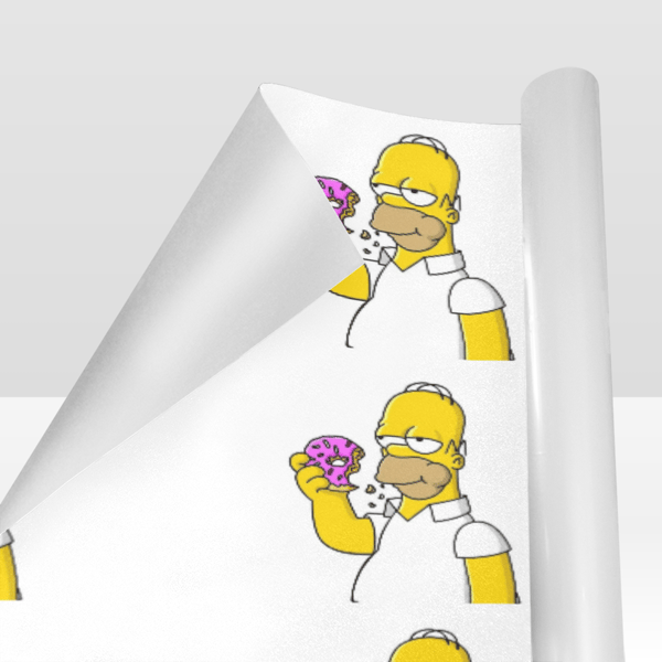 Homer Simpson Donut Gift Wrapping Paper.png