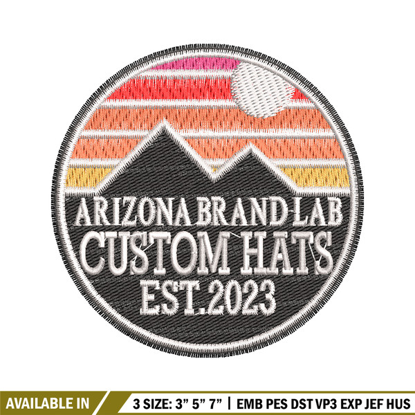 Arizona hat logo embroidery design, Arizona hat embroidery, logo design, logo shirt, Embroidery shirt, Instant download.jpg