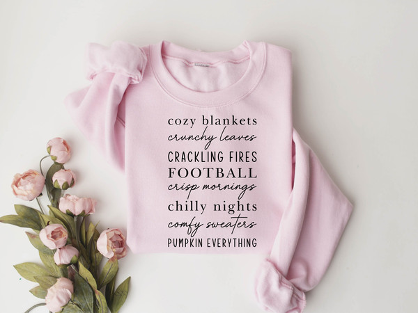Cozy Blankets Crunchy Leaves Sweatshirt, Fall Lists Shirt, Womens Fall Sweatshirt, Halloween Sweater, Thanksgiving Gifts, Autumn Sweatshirt - 7.jpg