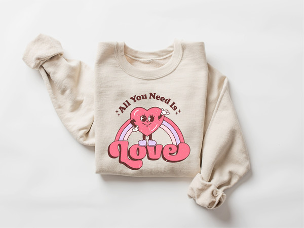 Cute Valentines Day Sweatshirt, Retro Love Sweatshirt, Hearts Sweatshirt, Valentines Day Shirt, Womens Valentines Sweatshirt - 4.jpg
