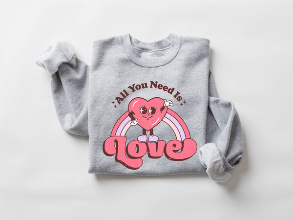 Cute Valentines Day Sweatshirt, Retro Love Sweatshirt, Hearts Sweatshirt, Valentines Day Shirt, Womens Valentines Sweatshirt - 5.jpg